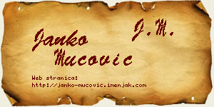 Janko Mucović vizit kartica